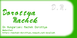 dorottya machek business card